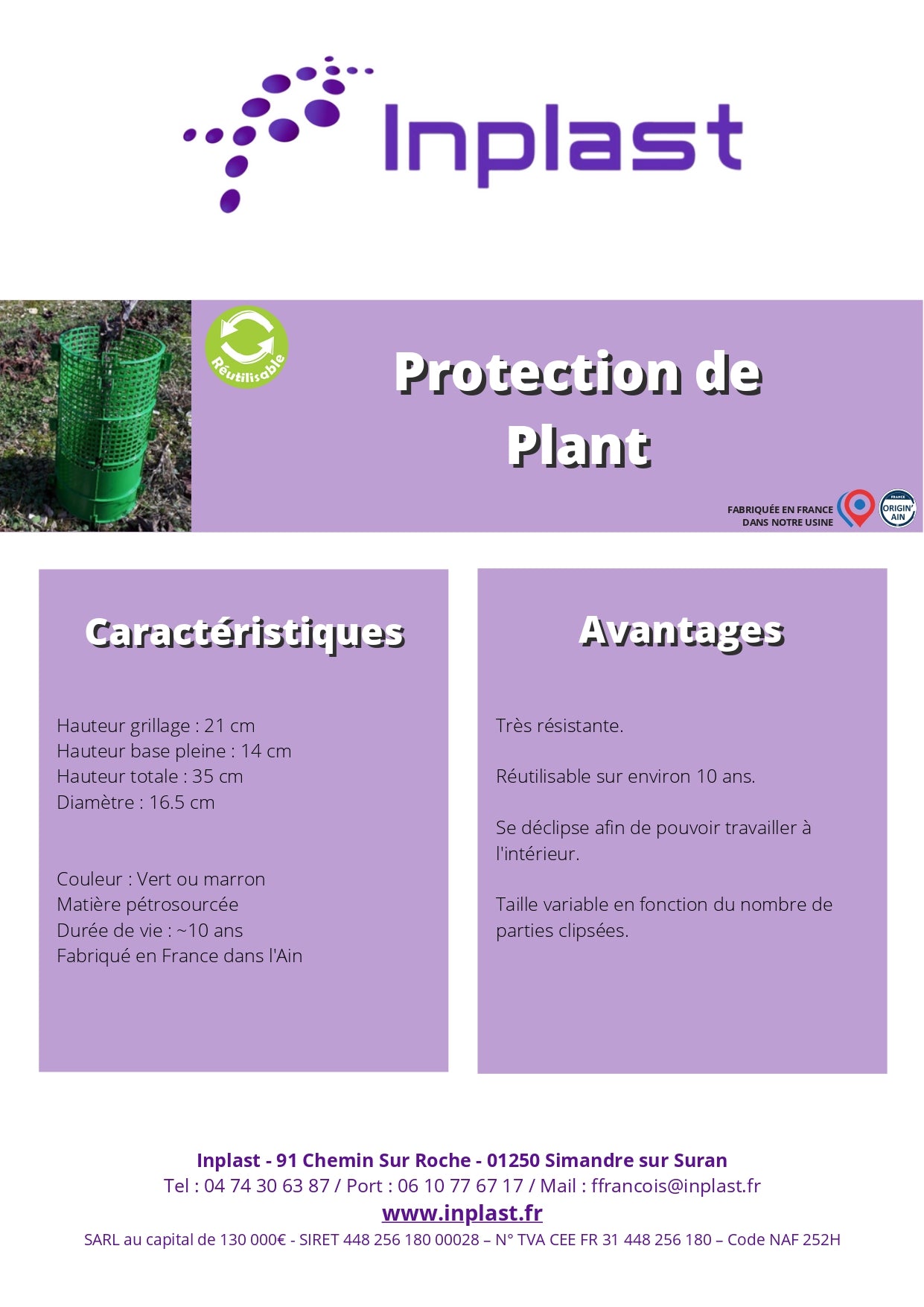 Protection de plant