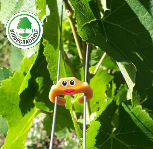 BIOC L'agrafe à vigne Biosourcée et Biodégradable, 100% d'origine végétale, Maïs et Blé. Résistance neuve : 15 kg.